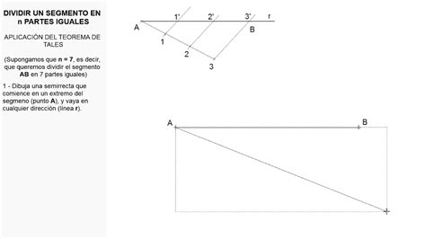 E Divisi N De Un Segmento En Partes Iguales Teorema De Thales