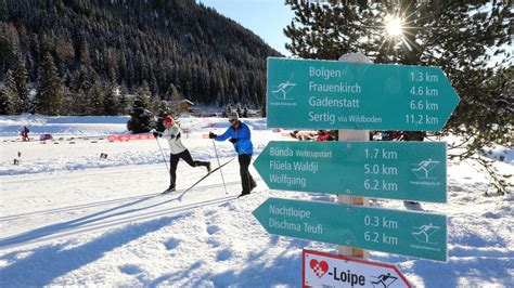 Cross Country Skiing With Mountain View Davos Klosters