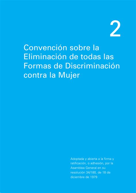 Convenci N Sobre La Eliminaci N De Todas Las Formas De