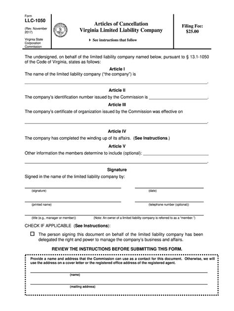 Printable Llc Application Form