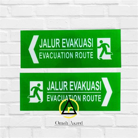 Jual Akrilik Jalur Evakuasi Evacuation Route Shopee Indonesia