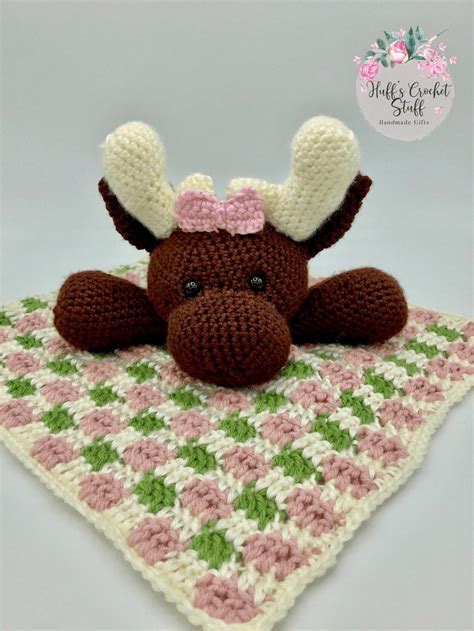 Buffalo Plaid Moose Baby Lovey Gingham Blanket Amigurumi Etsy