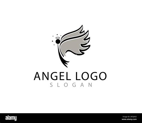 Angel logo design inspiration vector icon template, wings and angel ...