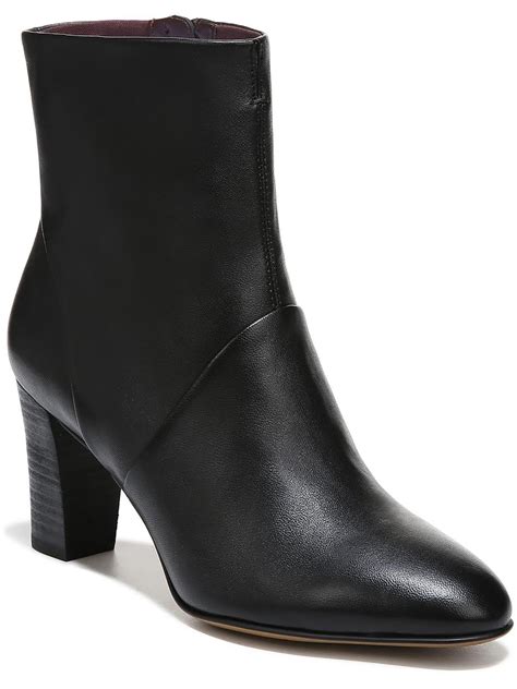 Franco Sarto Womens Pia Leather Zipper Ankle Boots