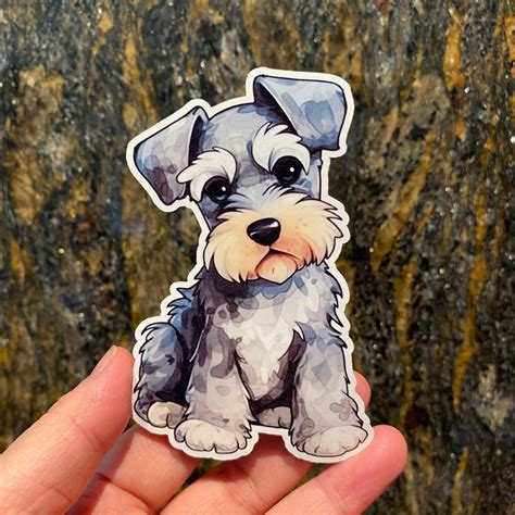 Miniature Schnauzer Dog Sticker Stickers Fun Sticker Vinyl Sticker