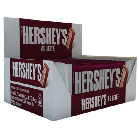 Chocolate Em Barra Ao Leite Hersheys 16un X 92g