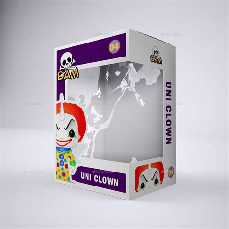 Vinyl Toy Box With Die Cut Window Packaging Mock Up Vinyl Toys