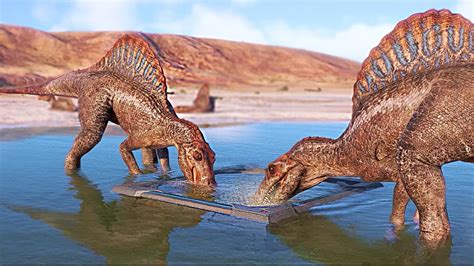 Spinosaurus Fatal Neck Bite VS Large Carnivorous Dinosaurs And