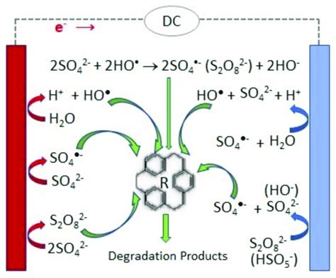 Scheme Of The Main Reactions Involved In The Persulfate Electrochemical Download Scientific