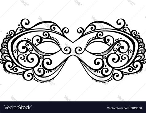 Beautiful Masquerade Mask Royalty Free Vector Image