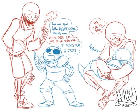 Swap Sans And Swap Papyrus Underswap Undertale Fan Art By M4dh4ttey266 On Tumblr