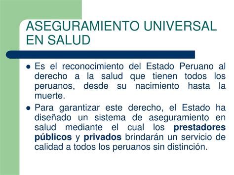 Ppt Aseguramiento Universal De Julio Del Powerpoint