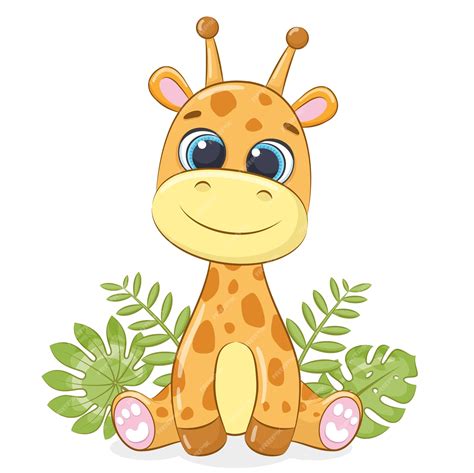 Imagenes Animadas De Jirafa Ilustracion De Jirafa De Dibujos