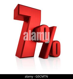 D Rendering Red Number Isolated White Background Stock Photo Alamy