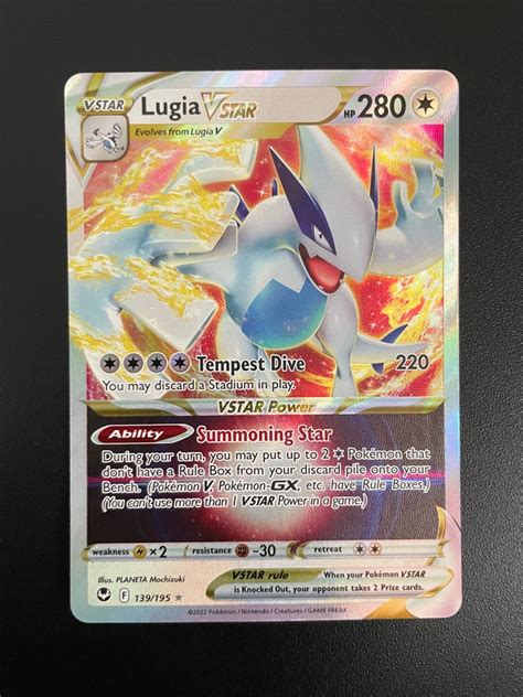 Pokemon TCG Lugia VSTAR 139 195 Ultra Rare Sword Shield Silver