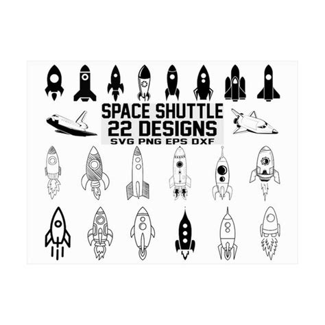 Space Shuttle Svg Spacecraft Svg Rocket Svg Clipart Sten Inspire