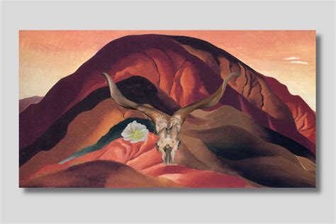 Georgia O'keeffe Ram's Head Canvas Wall Art, O'keeffe Rust Red Hills ...