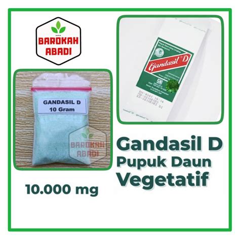 Jual Gandasil D Daun Pupuk NPK Majemuk Vegetatif Nutrisi Pertumbuhan