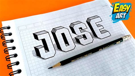 Nombres En 3D Para Dibujar Como Dibujar El Nombre JOSE En 3D En