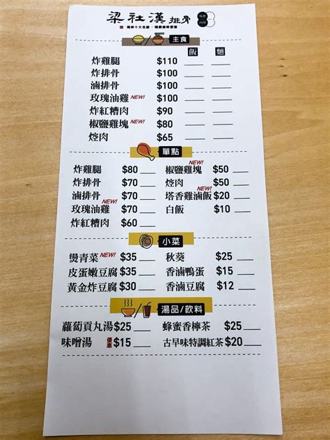 梁社漢排骨｜台中福康店 Willis And Frieda