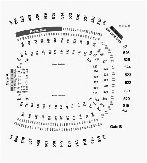 Seat Number Heinz Field Seating Chart With Rows, HD Png Download - kindpng