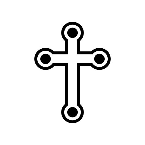 Christian cross vector icon. religion illustration sign. creed symbol