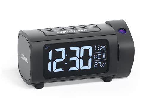 Liorque Projection Alarm Clock Projection Clocks For Bedrooms With Fm