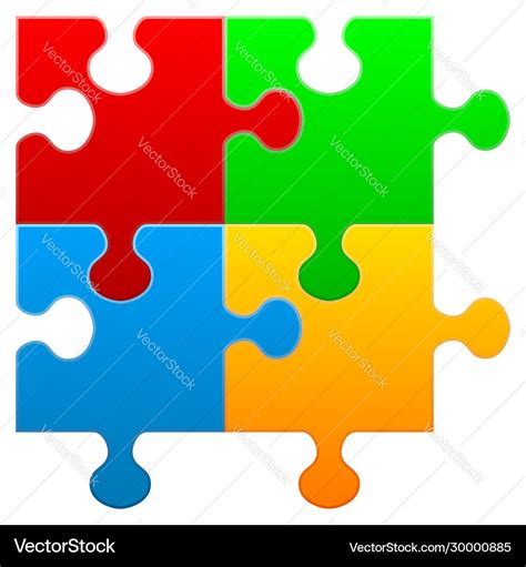 Puzzle Colour Royalty Free Vector Image Vectorstock