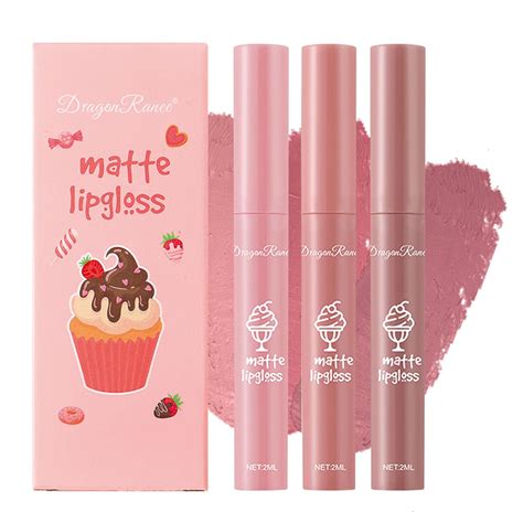 Amazon Zizucle Pcs Nude Lipstick Velvet Lip Gloss Matte Lip Stain Plumping Shining