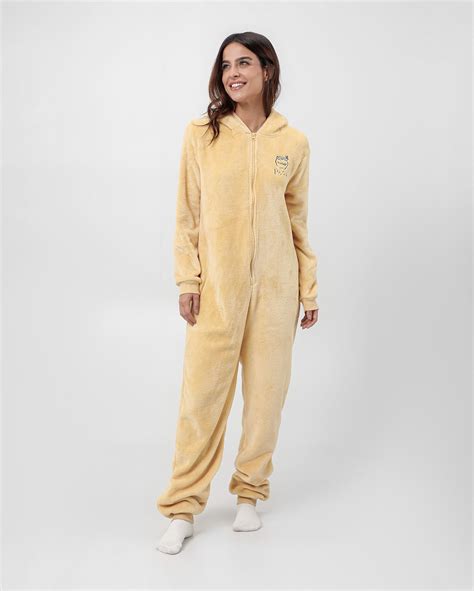 Riachuelo Macac O Pijama Feminino Em Fleece Ursinho Pooh Amarela Disney