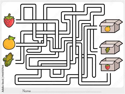 Cereal Box Maze Circle