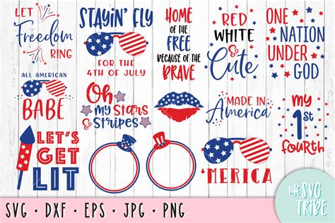 Big 4th Of July Svg Bundle 14 Designs Svg Dxf Png Eps  108528