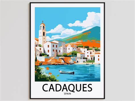 Cadaques Reiseplakat Cadaques Spanien Kunstdruck Cadaques Geschenk