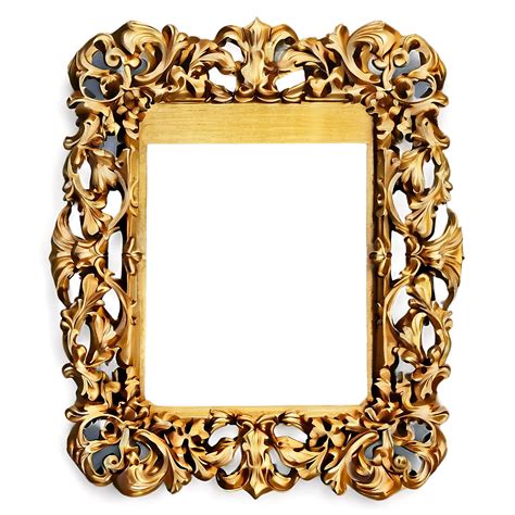 Download Vintage Gold Frame Design Png 05042024