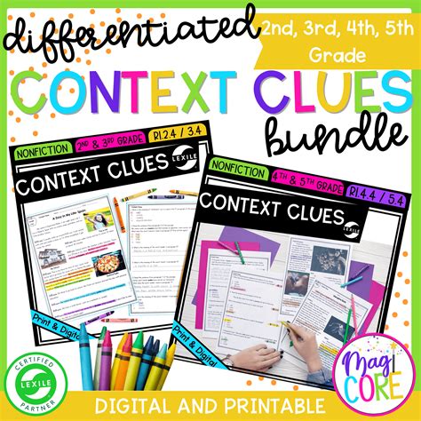 Context Clues Differentiated Bundle 2nd 3rd 4th 5th Magicore