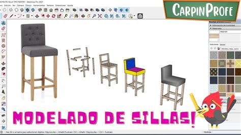 Aprende A Modelar Sillas De Madera Solida Con Sketchup Sillla Tipo