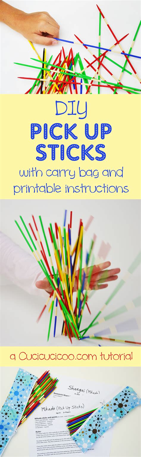 Make homemade pick up sticks (with carry bag) - Cucicucicoo