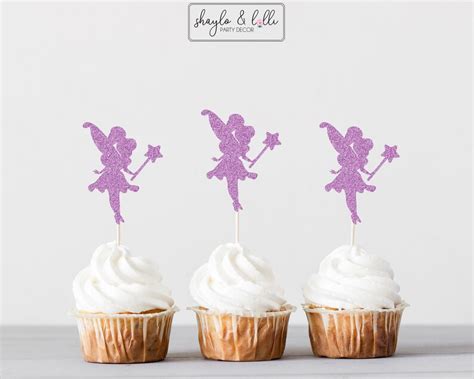 Fairy Cupcake Toppers Fairy Birthday Party Decorations Etsy