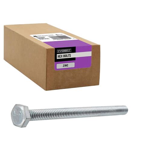 Everbilt In X In Zinc Plated Hex Bolt The Home