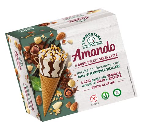 Cono Amando Vaniglia Variegato Al Cacao E Nocciola