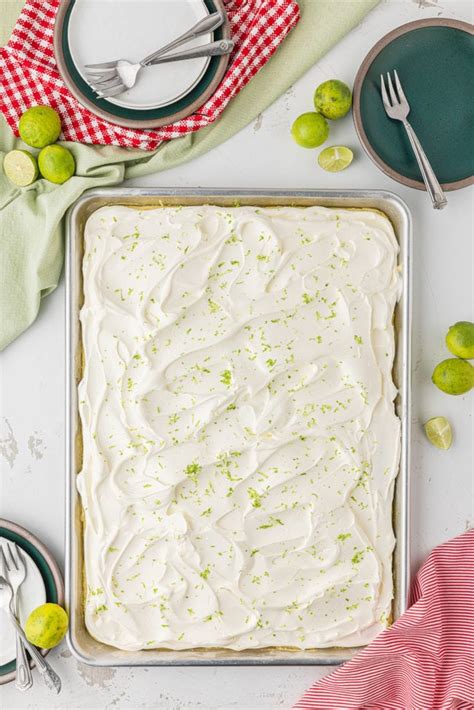 Easy Key Lime Cake Sheet Cake Recipe With Cake Mix Tidymom