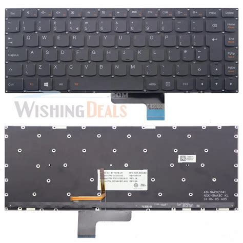 New For Lenovo Yoga Laptop Backlit Keyboard Uk Layout Keyboard In