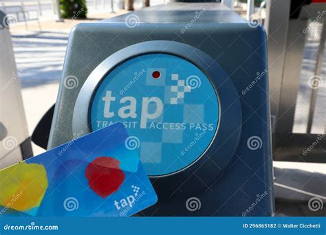 Los Angeles Metro Rail Station Turnstiles With Tap Card Transit Access