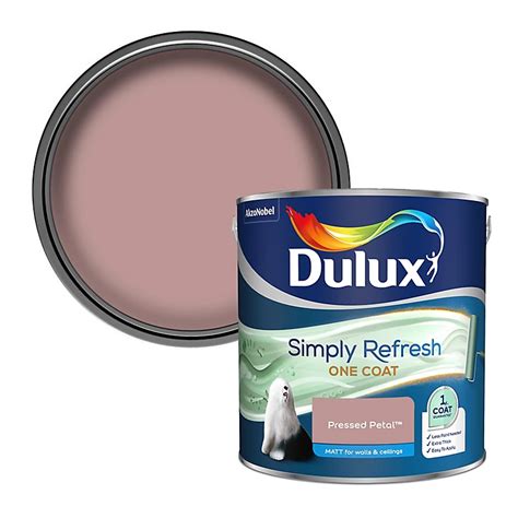 Dulux One Coat Pressed Petal Matt Emulsion Paint 25l Diy At Bandq