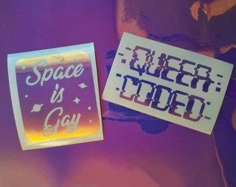 Space Gay Sticker Etsy