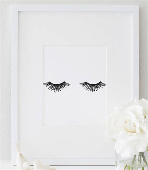 Eyelash Print Fashion Print Wall Art Fashion Prints Lashes Etsy Room Wall Decor Bedroom