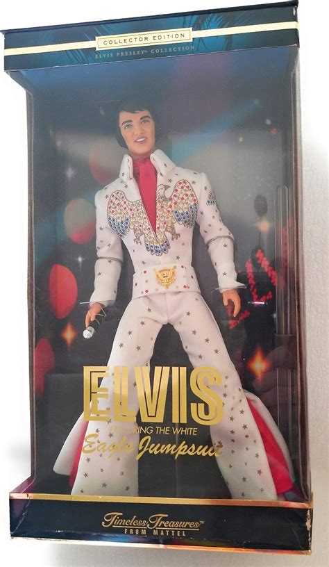 Barbie Elvis Collectible Collector Edition Doll Featuring In White Eagle Jumpsuit Timeless