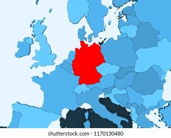 Netherlands Red On Blue Political Map Shutterstock