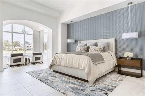 Modern Wallpaper Accent Wall Bedroom