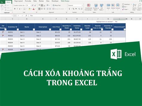 Cách xóa khoảng trắng trong Excel cho mọi phiên bản